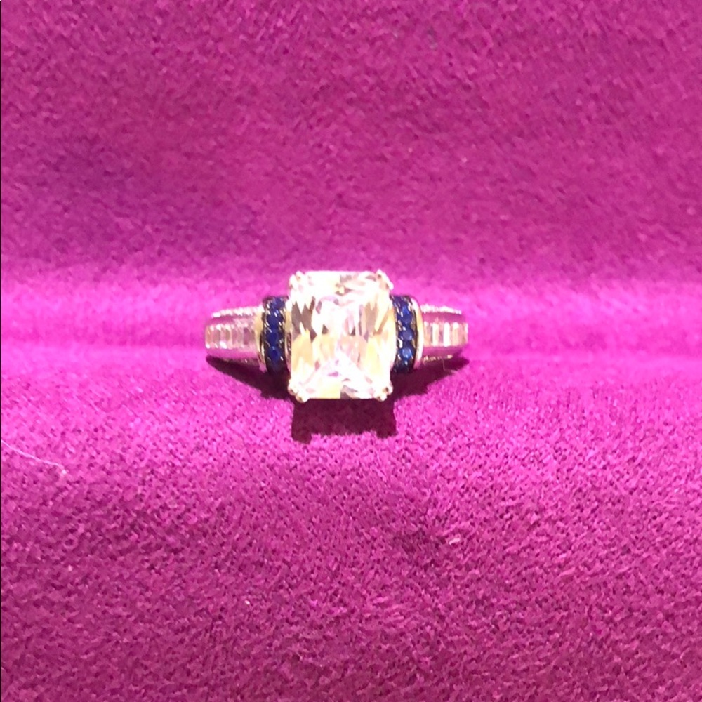 Sterling Silver Radiant Cut Ring